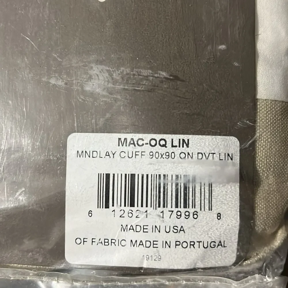 Peacock Alley Mandalay Linen Cuff Duvet Cover, NWT, Queen